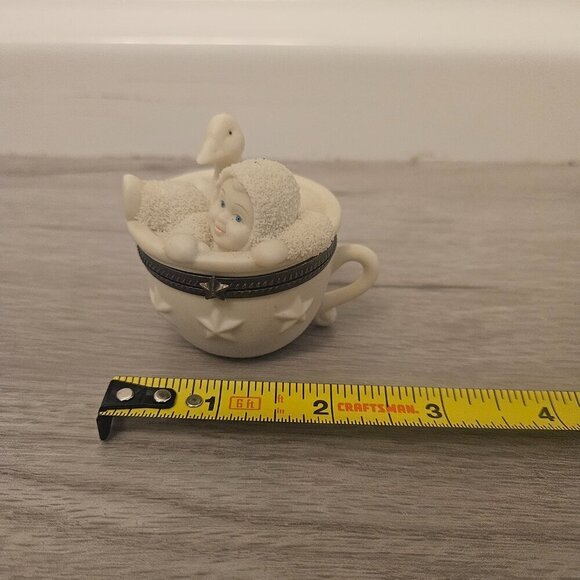 Department 56 Snowbabies Two For Tea Hinged Trinket Box - Picture 5 of 7